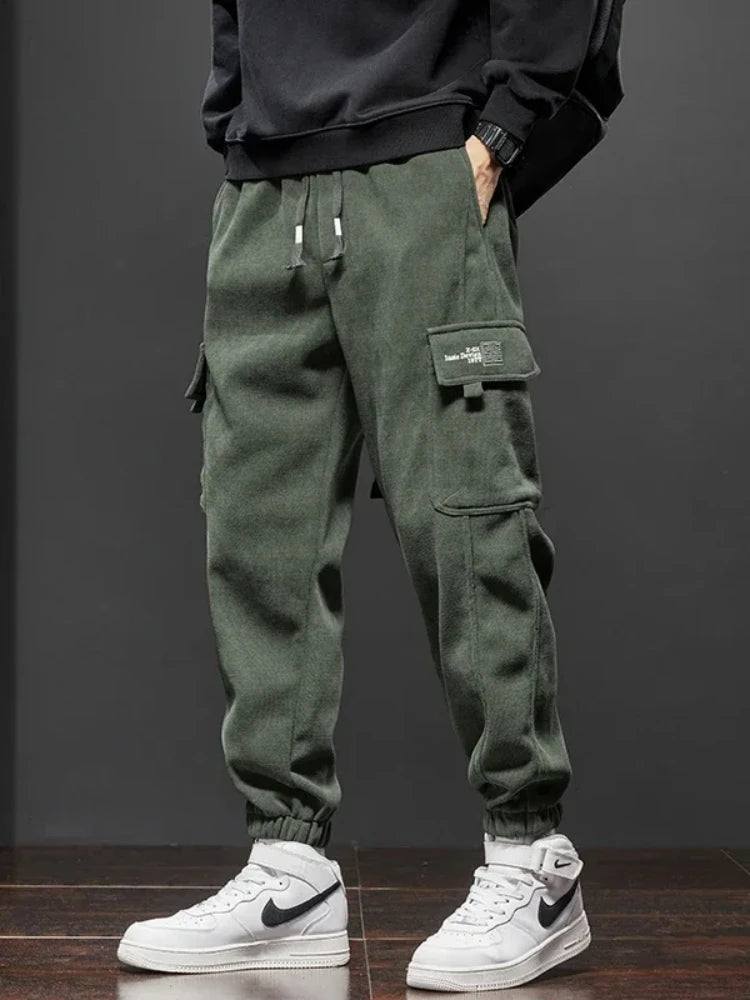 Spring Autumn Elastic Waist Casual Pants for Men