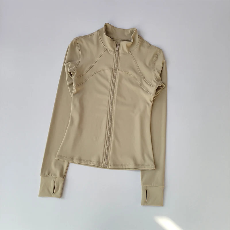 Yoga Suit Women's High-end Long Sleeved Sports Jacket Running Training Fitness Top