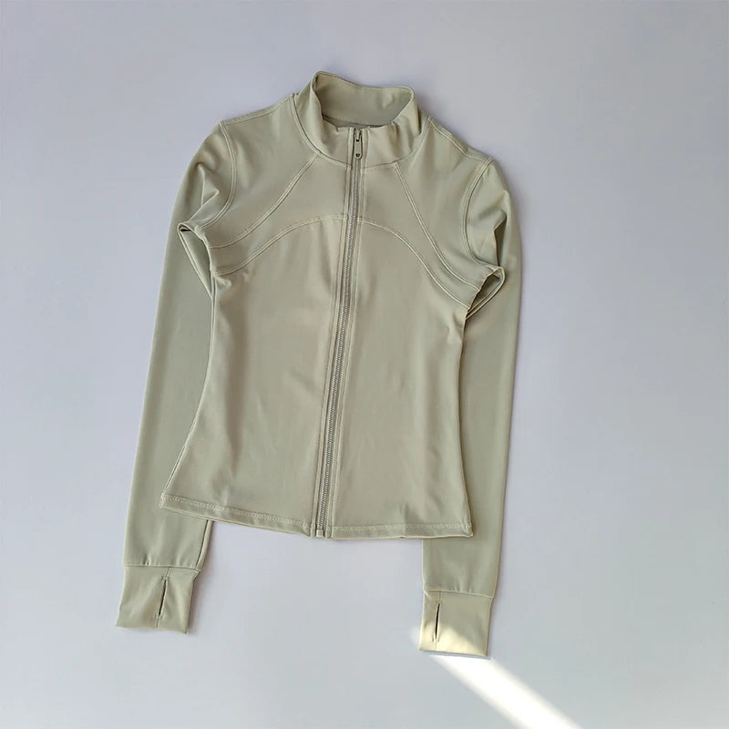 Yoga Suit Women's High-end Long Sleeved Sports Jacket Running Training Fitness Top
