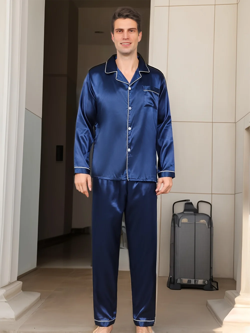 Men's Silk Pajama Set