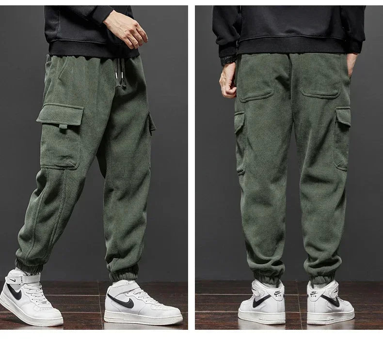 Spring Autumn Elastic Waist Casual Pants for Men