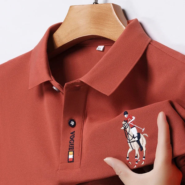 Men's Embroidered Casual Polo Shirt - Summer Short Sleeve Fashion Top