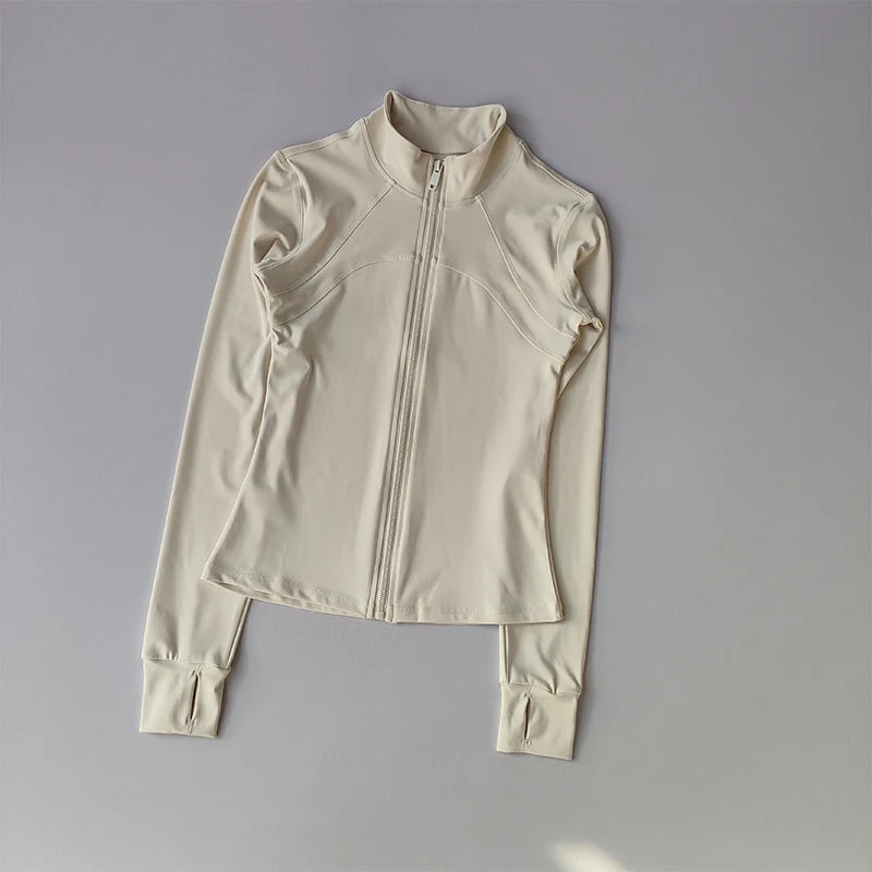 Yoga Suit Women's High-end Long Sleeved Sports Jacket Running Training Fitness Top