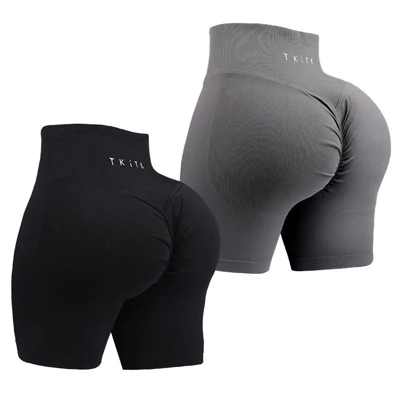 2 Pcs TKITK 2.0 Dynamic Seamless Yoga Shorts for Women – Soft, Breathable Fitness Outfits