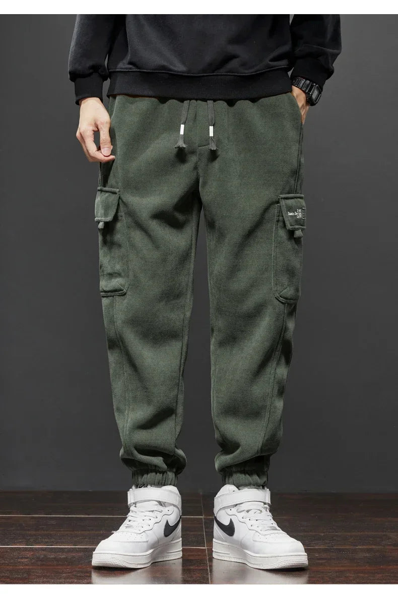 Spring Autumn Elastic Waist Casual Pants for Men