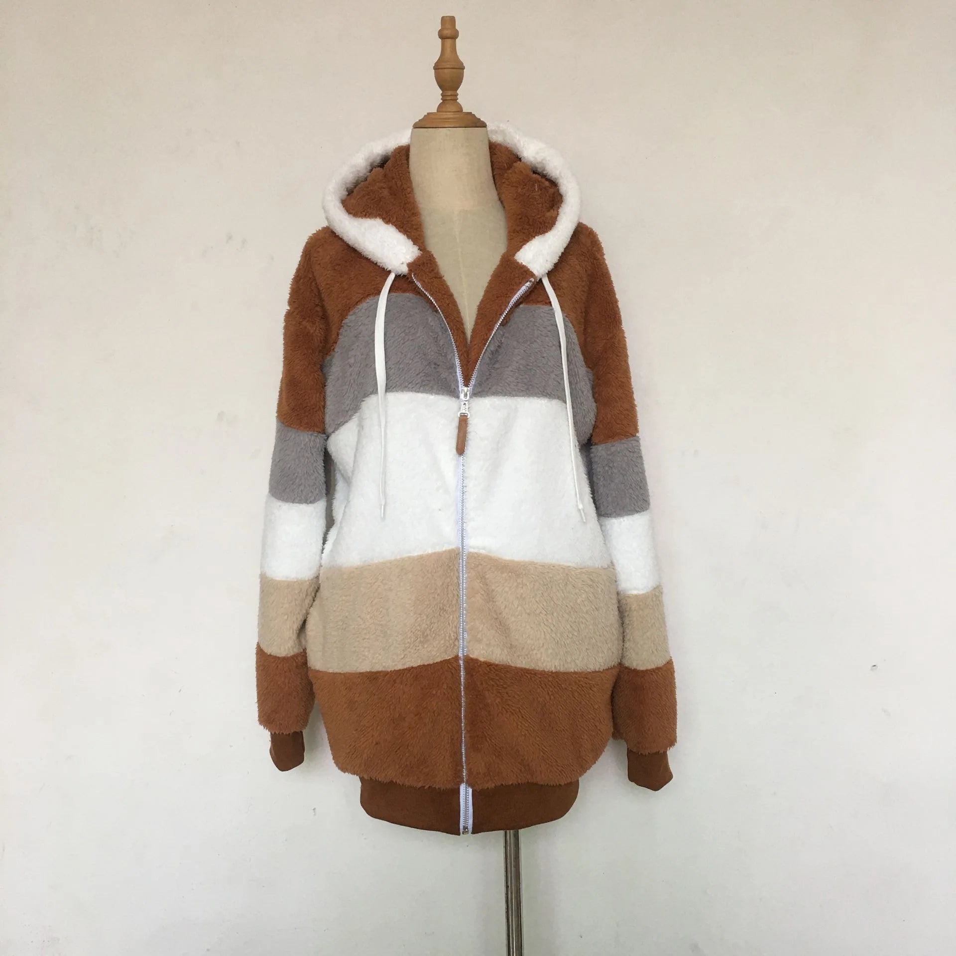 Oversized Hooded Jacket for Women - Autumn Winter Plush Coat 2023