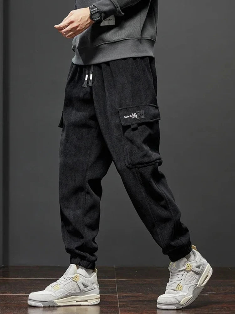 Spring Autumn Elastic Waist Casual Pants for Men