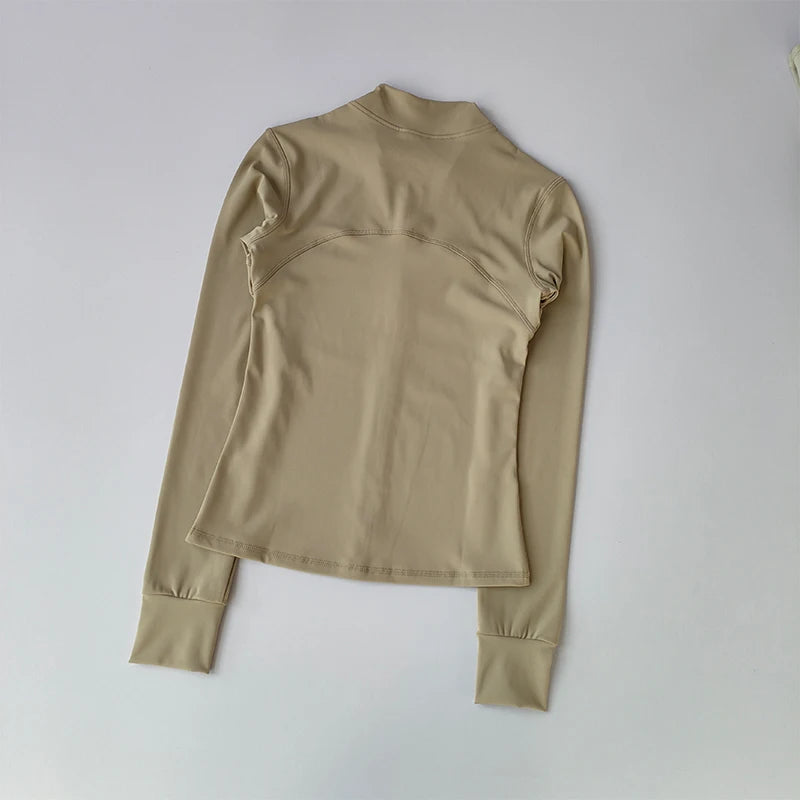 Yoga Suit Women's High-end Long Sleeved Sports Jacket Running Training Fitness Top