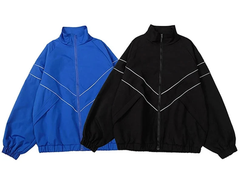 Hip Hop Varsity Jacket Men & Women Color Block Windbreaker Spring Autumn College Fashion