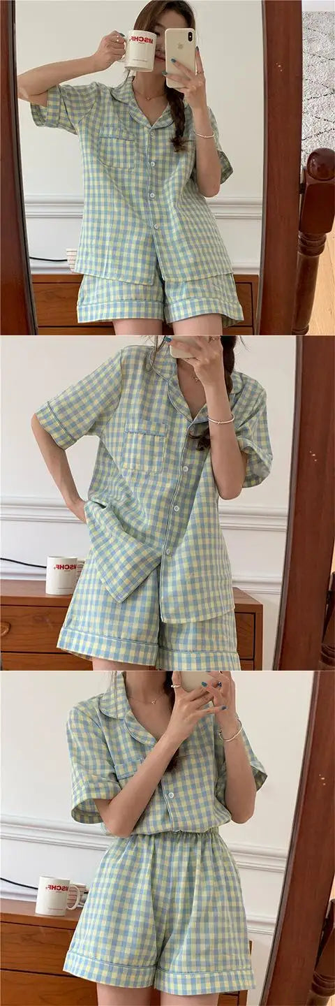 New Women Cartoon Sleepwear Pajamas – Short Pants & Short Sleeves Loungewear