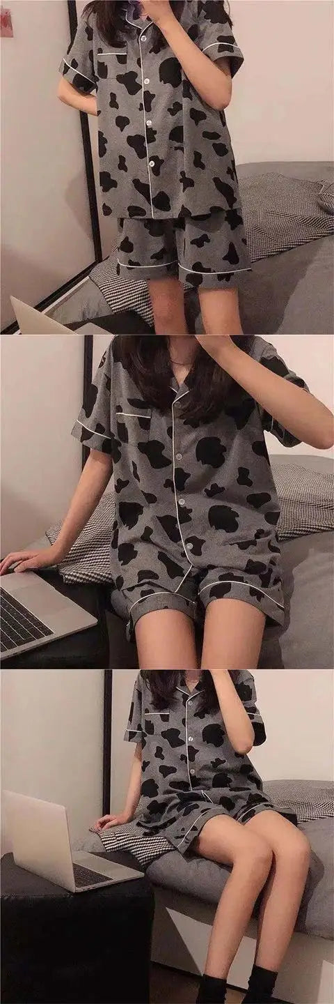 New Women Cartoon Sleepwear Pajamas – Short Pants & Short Sleeves Loungewear