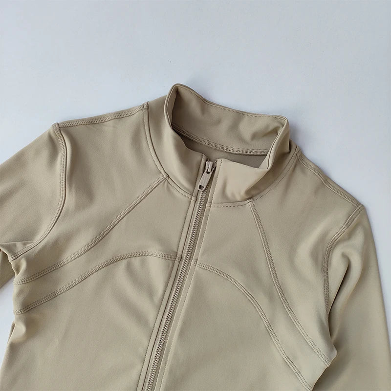 Yoga Suit Women's High-end Long Sleeved Sports Jacket Running Training Fitness Top