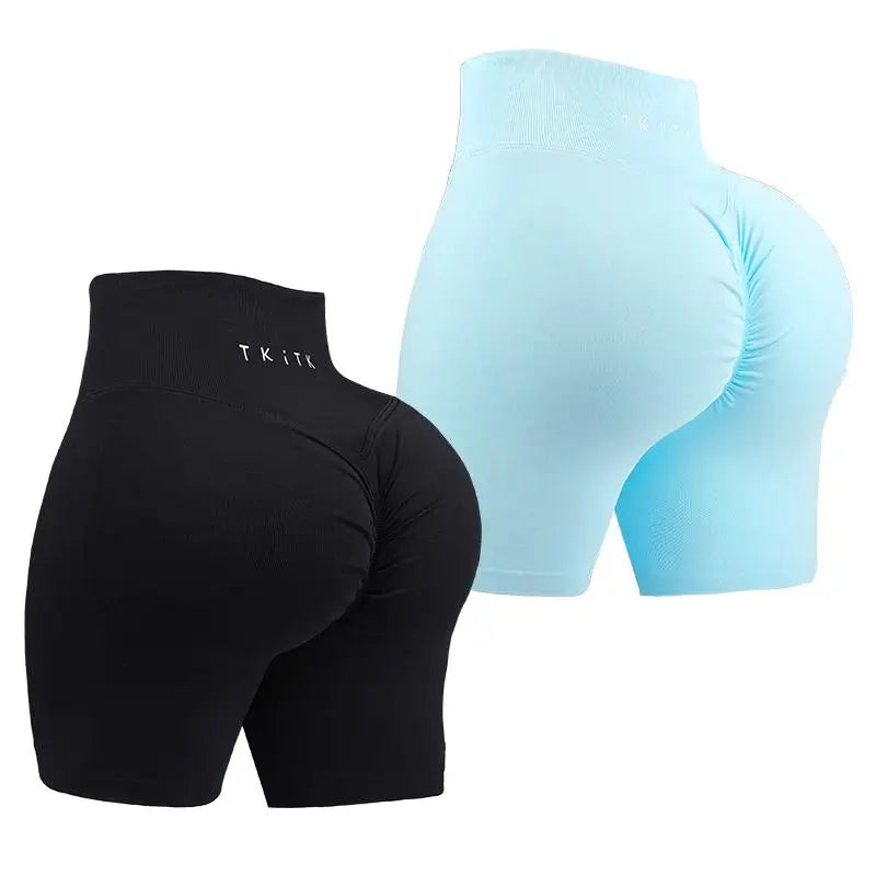 2 Pcs TKITK 2.0 Dynamic Seamless Yoga Shorts for Women – Soft, Breathable Fitness Outfits