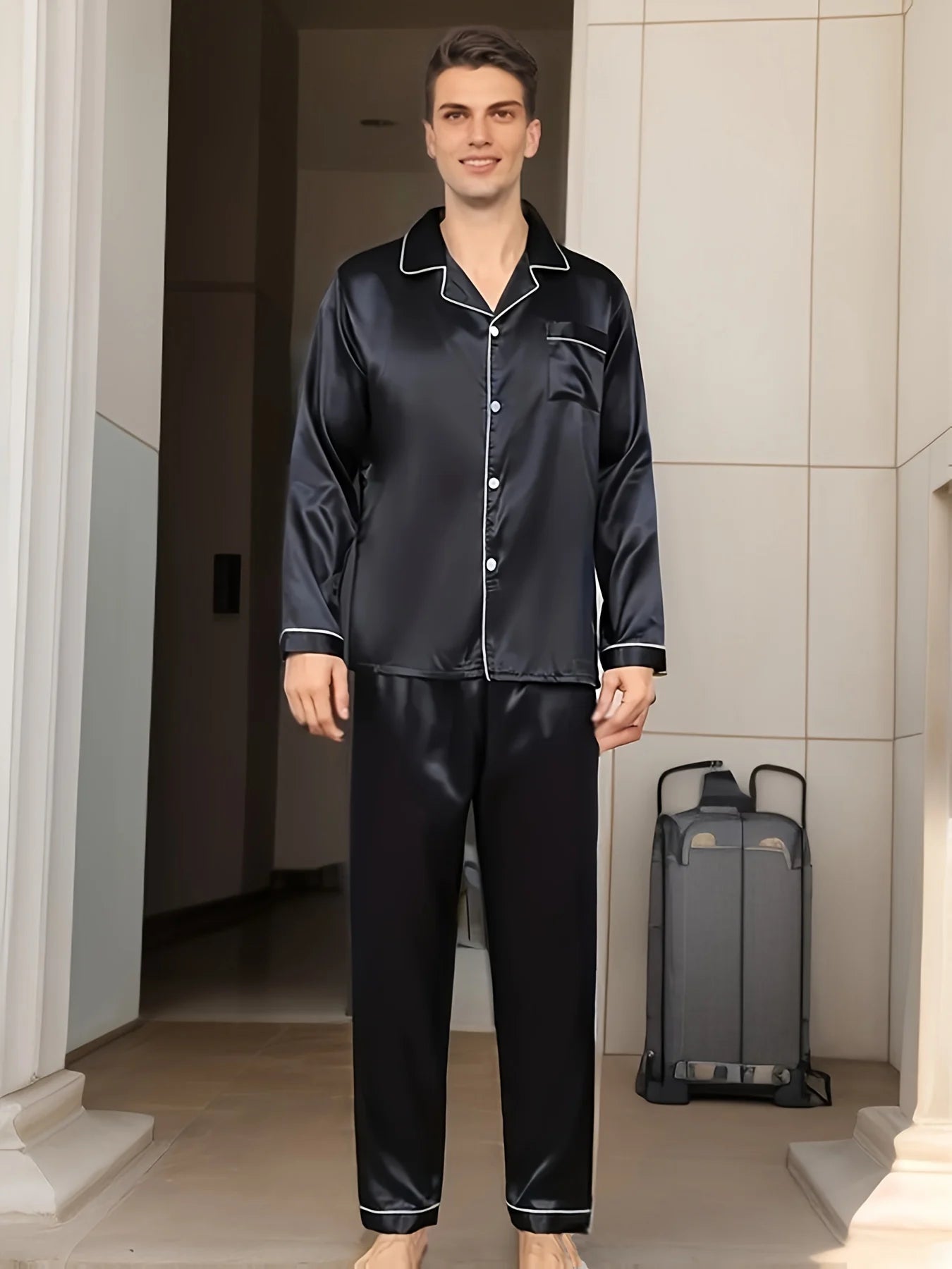 Men's Silk Pajama Set