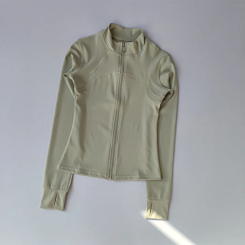 Yoga Suit Women's High-end Long Sleeved Sports Jacket Running Training Fitness Top