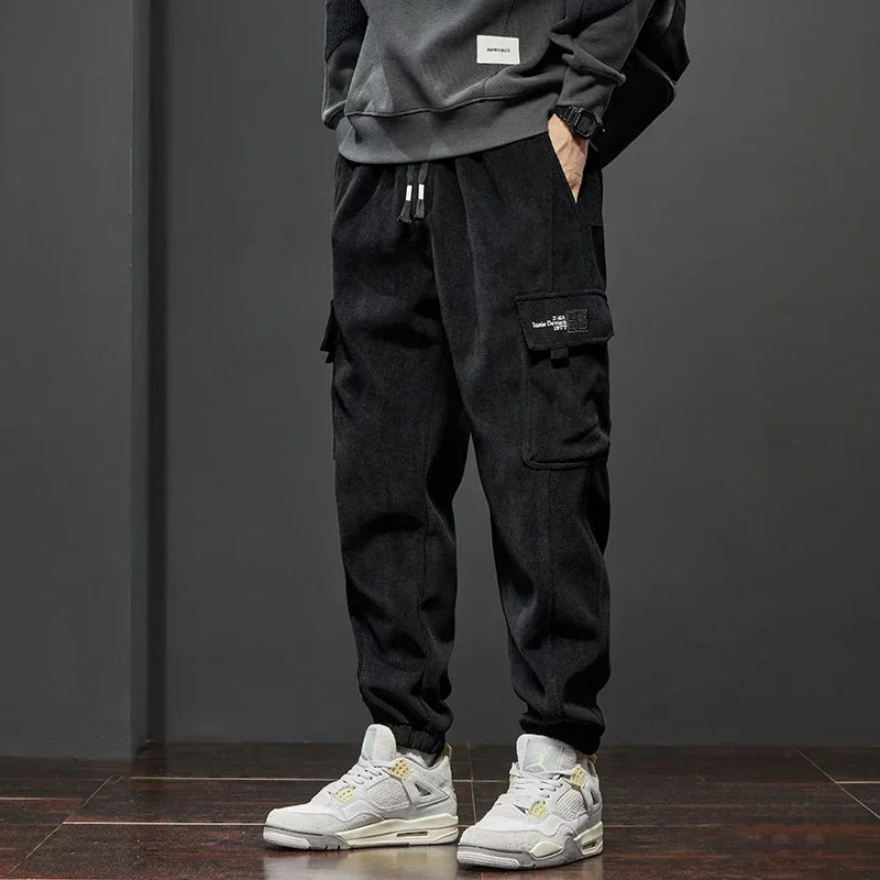 Spring Autumn Elastic Waist Casual Pants for Men