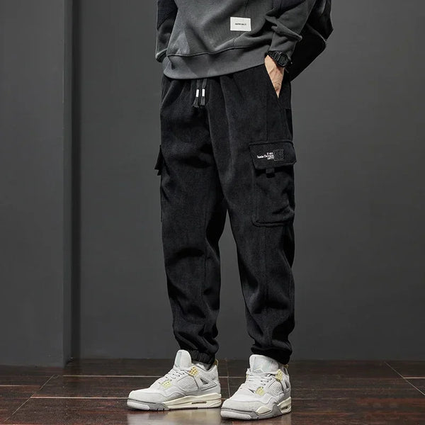 Spring Autumn Elastic Waist Casual Pants for Men