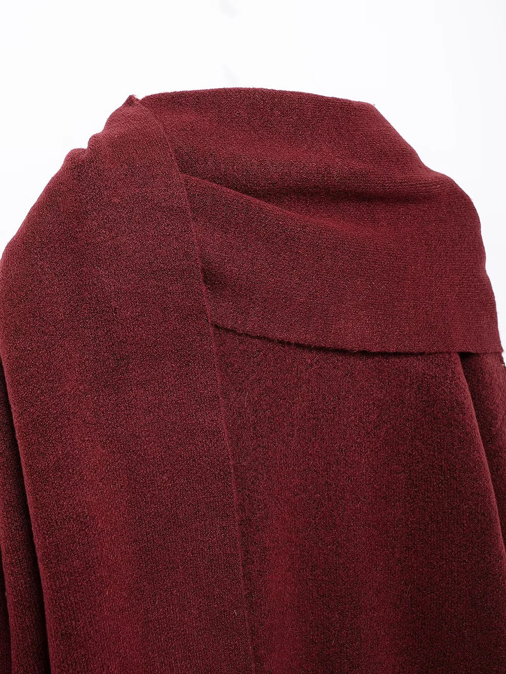 TRAF Women's Fashion Fall Winter Chic Knitted Asymmetric Jacket with Split Hem