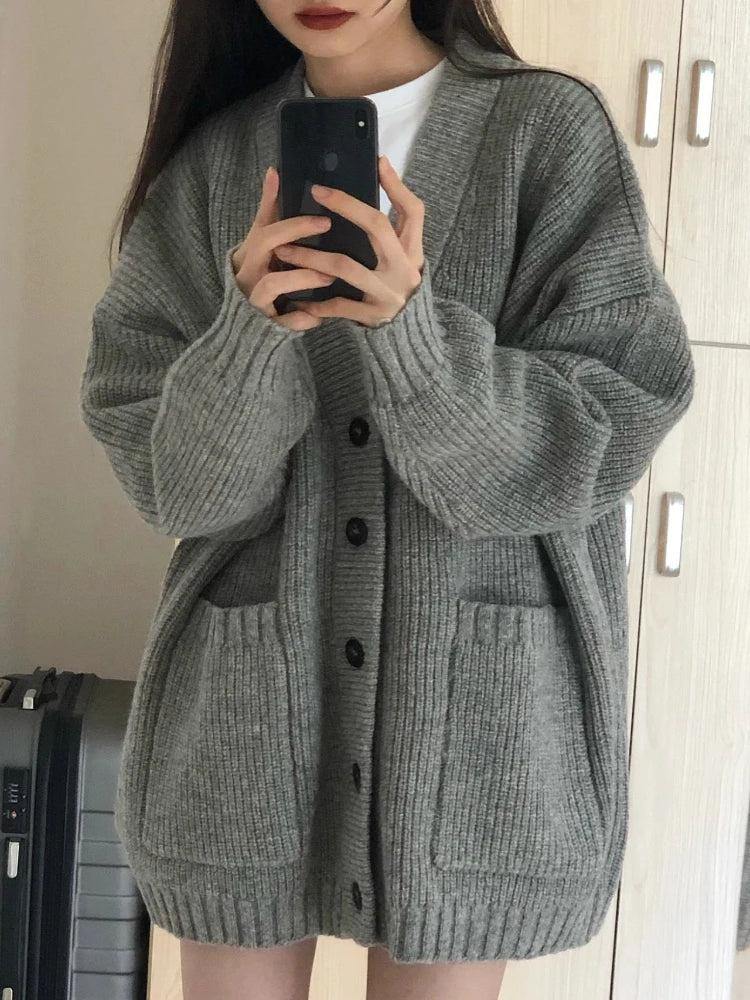 Women's Autumn/Winter V-Neck Cardigan