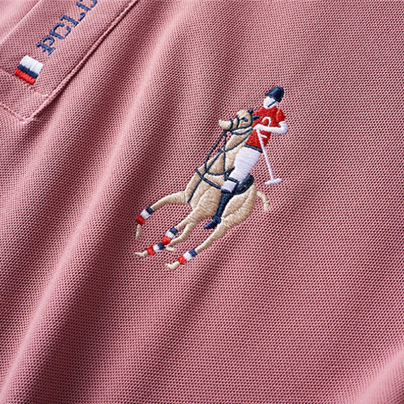 Men's Embroidered Casual Polo Shirt - Summer Short Sleeve Fashion Top