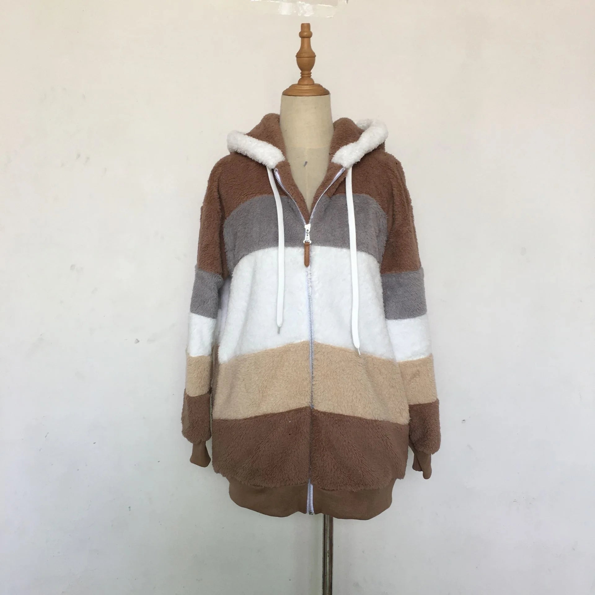 Oversized Hooded Jacket for Women - Autumn Winter Plush Coat 2023