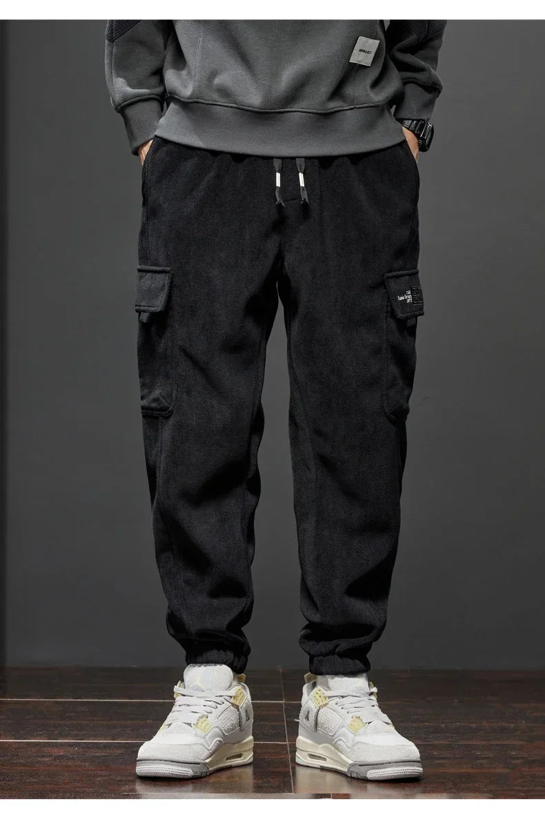 Spring Autumn Elastic Waist Casual Pants for Men