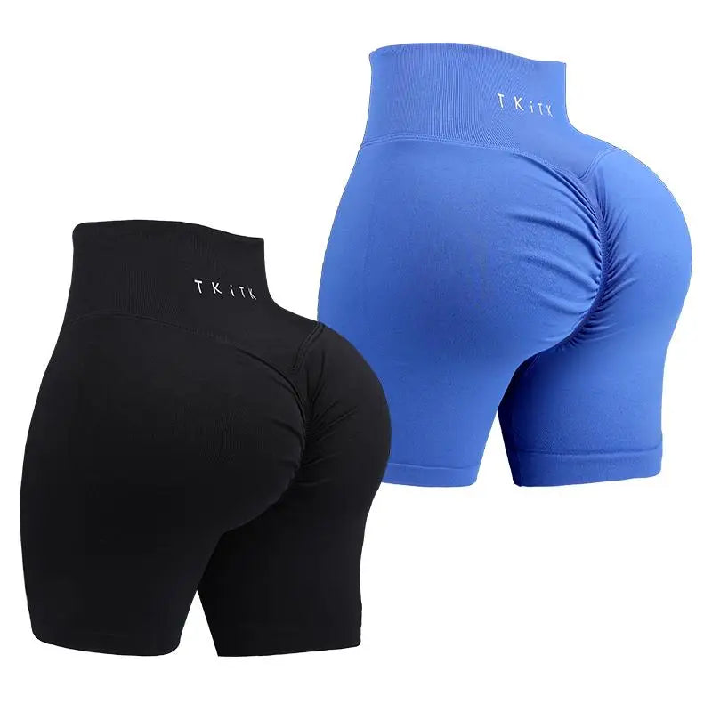 2 Pcs TKITK 2.0 Dynamic Seamless Yoga Shorts for Women – Soft, Breathable Fitness Outfits