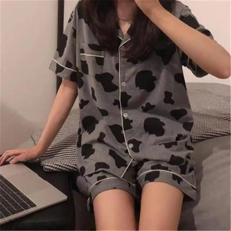 New Women Cartoon Sleepwear Pajamas – Short Pants & Short Sleeves Loungewear