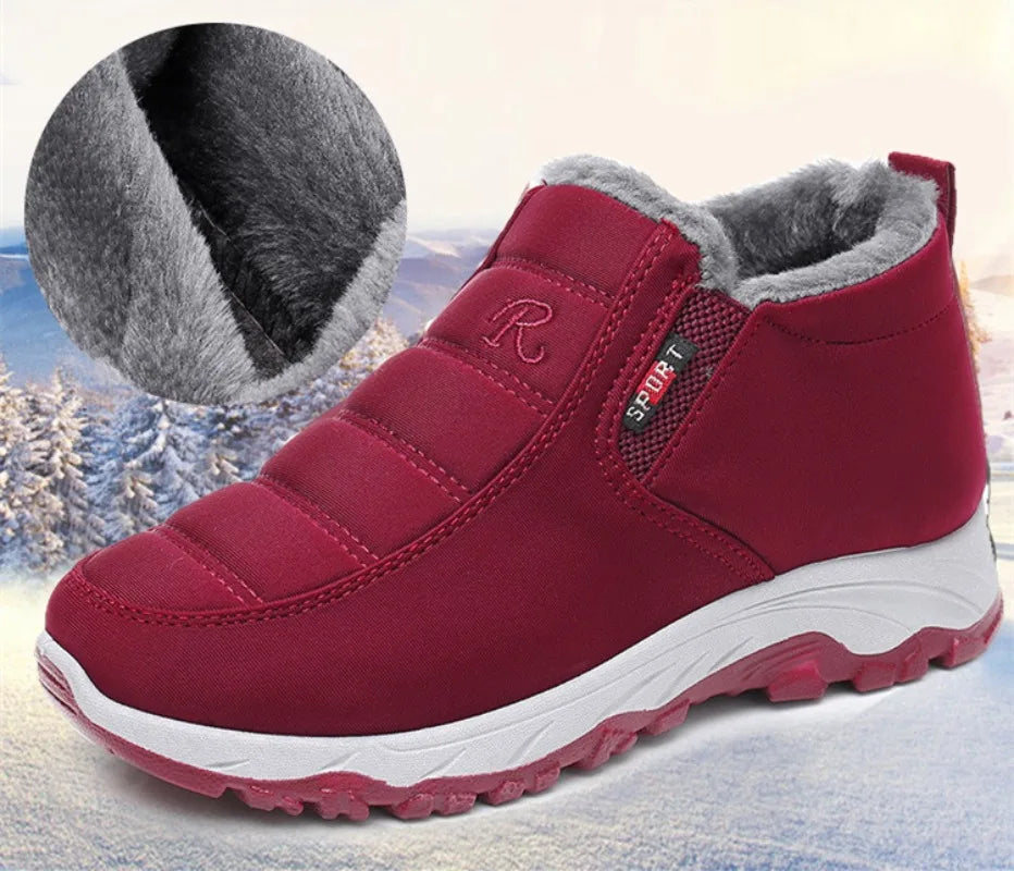 Women's Waterproof Snow Boots & Men's Casual Slip-On Winter Boots