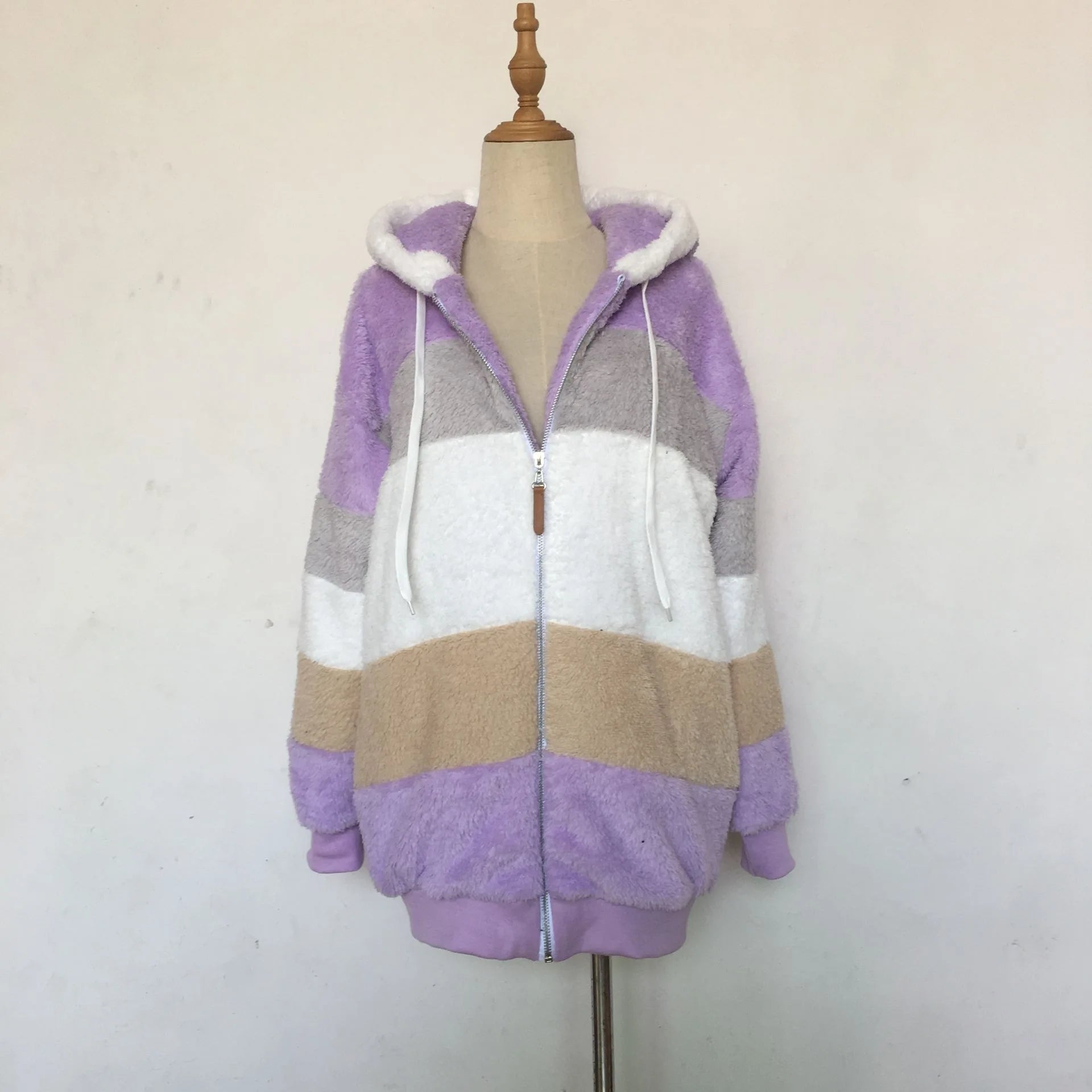 Oversized Hooded Jacket for Women - Autumn Winter Plush Coat 2023