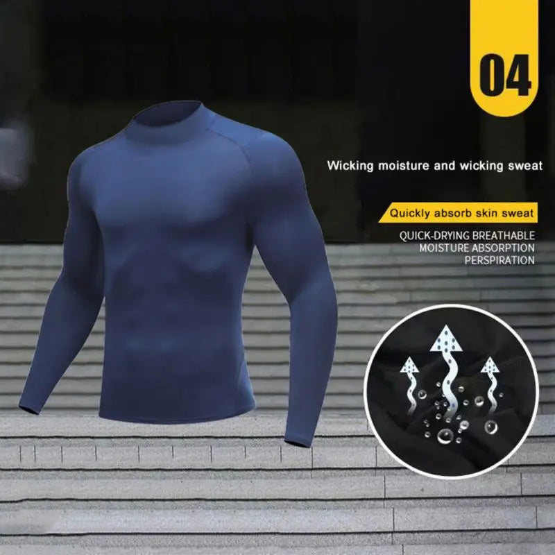 Men's Compression Running T-shirt Long Sleeve Sportswear