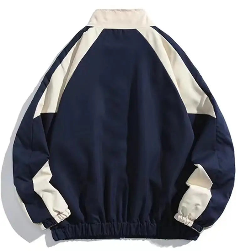 Hip Hop Varsity Jacket Men & Women Color Block Windbreaker Spring Autumn College Fashion