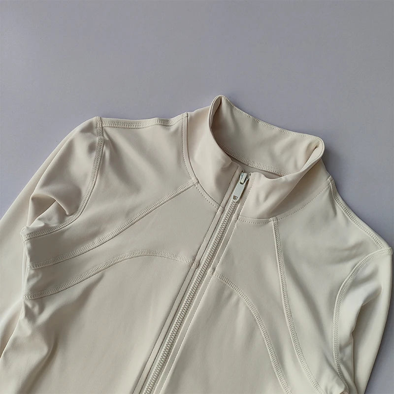 Yoga Suit Women's High-end Long Sleeved Sports Jacket Running Training Fitness Top