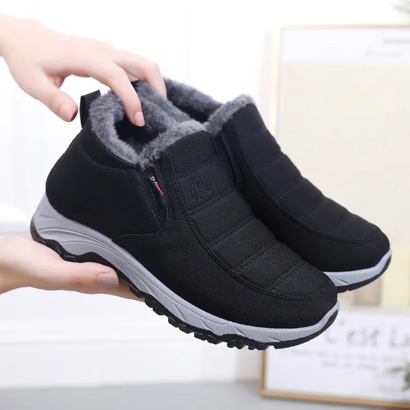 Women's Waterproof Snow Boots & Men's Casual Slip-On Winter Boots